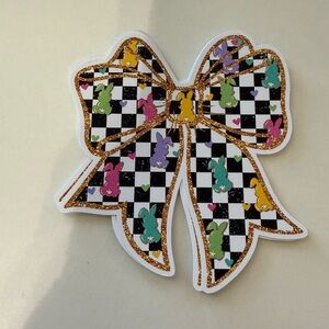 Rainbow color Easter  bow card stock car freshie‎ scent varie air freshener